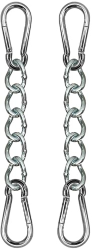 KLIFFHÄNGER Chaîne avec Deux mousquetons, Fixation Variable pour Chaise hamac (Chaîne 30 cm Double Pack)