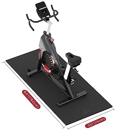 HAPBEAR Exercise Equipment Mat-60 x 30× 1/4 (152 x 76cm×6mm), Treadmill Mat, Exercise Bike Mat, Heavy-Duty Floor Protector, Non-slip, Noise Reduction, Waterproof
