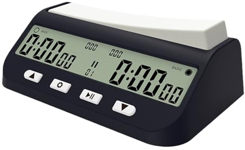 SPONGL Reloj de ajedrez, pantalla digital, temporizador internacional de ajedrez, temporizador digital de cuenta regresiva, temporizador portátil para juegos de mesa