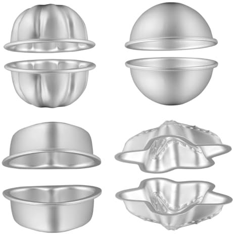 Tofficu Backset 4er-pack Badeformen Aus Aluminiumlegierung Badesalzform Cupcake-formen Nicht-backwerkzeuge