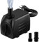 Mini Wasserpumpe 10W 600L/H Tauchpumpe Teichpumpe Brunnenpumpe Aquariumpump mit 4 Saugnäpfen, maximale Sprühhöhe 1.25M, 220V, 50HZ für Teich Brunnen Aquarium Garten