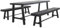 METRO Professional Bierzeltgarnitur Picada 3-TLG., 1 Biertisch 220 x 70 cm, 2 Bierbänke 180 x 31 cm, schwarz
