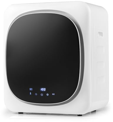 FANTASK Mini Wäschetrockner 800W mit Desinfektion & Desodorierung & Überhitzungsschutz, Ablufttrockner bis zu 69℃, LED Touch-Screen, Mehrfachfiltration, 4 Temperaturen und 6 Timer