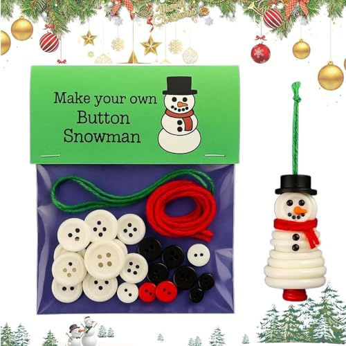 Christmas Button DIY Craft Kit, Festive Button Christmas Tree Decor Set, Creative Holiday DIY Decoration Supplies