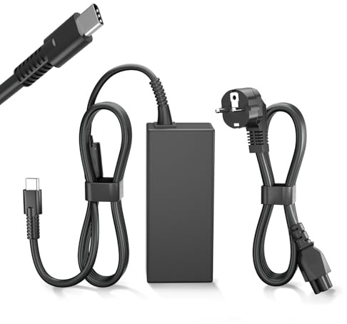 Cargador Portátil USB C 65W para HP EliteBook x360 1040 630 745 835 840 G9 845 860 G10 Elite x2 1012 G2 G4 G8 ProBook 440 450 455 460 Envy Spectre 20V 3.25A Tipo-C Chromebook Adaptador