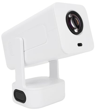 Bewinner Mini Bärbar Projektor med WiFi och Bluetooth, Bluetooth 5.2, 1080P FHD Auto Keystone Correction Filmprojektor med Fjärrkontroll HD Multimediakabel för Bärbar Telefon (EU-)