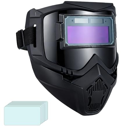 Casco Da Saldatura Ad Oscuramento Automatico | 3 Regolazioni Luminosità Protezione Testa Saldatura Adjustable | Casco da Saldatore UV Resistente | Per Industria Costruzione Officina Metalli