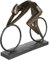 Casablanca Deko Figur Skulptur Racer Fahrrad Fahrer - Statue aus Kunstharz Metall - Dekoration Wohnzimmer Geschenk Geburtstagsgeschenk - Farben: Bronze Schwarz Breite 36 cm