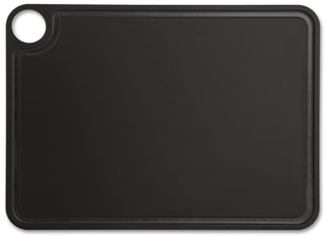 Arcos Tabla de Cocina Antibactérienne - Résistante à la Chaleur, Compatible Lave-vaisselle - Fibre de Cellulose et Résine, 38x28 cm, Noir