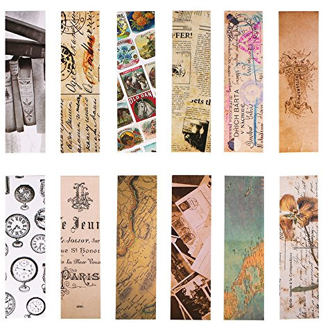 Vintage Style Bookmarks for Women Men, 30PCS (Retro Collection)