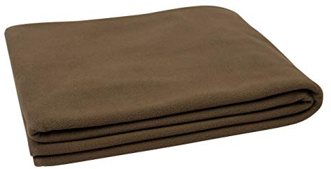 ZOLLNER Kuscheldecke in 130x170 cm - kuschelige und langlebige Fleecedecke - waschbar bis 95°C - hochwertiges Einfassband - antistatisch - Polyester - in braun - Oeko Tex® Zertifiziert