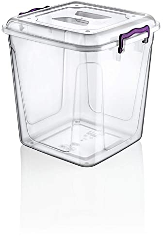 40L 20L 13L 11L 10L 8.5L 6.5L 5L 3.8L Clear Kitchen Pantry Storage Container Fridge Freezer Dishwasher Microwave Safe Food Storage Box Organizer Meal Carrier (20 Litre)