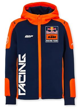 Red Bull Sweat à Capuche zippé Replica KTM Moto GP, Enfant (FR/ES, Numérique, 116, Taille Normale, Bleu/Orange)