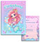 10x Kinder Einladungskarten Einladung Kindergeburtstag Meerjungfrau Unterwasser Mädchen 10x15 cm Mermaid Pastell Lila Blau Rosa Party Geburtstag Einschulung Taufe Kommunion