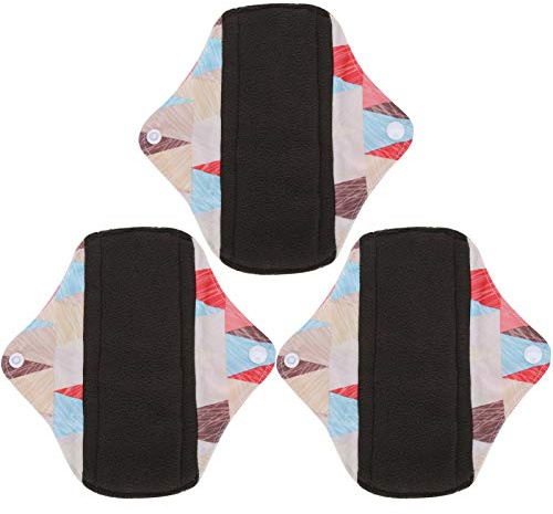 3pcs Reusable Sanitary Pads, Washable Cloth Menstrual Pads/Menstrual Towel/Sanitary Napkins, Sanitary Towels Sanitary Towels Pads - Super-Absorbent Menstrual Absorbent Pads for Women Teens(N45)