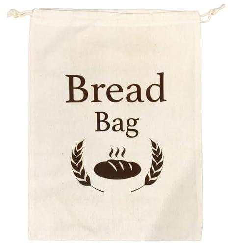 ZEYNA CRAFT Cotton Bread Storage Bag, Bread Bag for Homemade Bread 30X40CM
