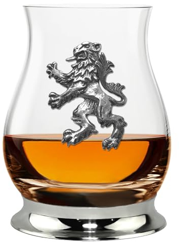 English Pewter Company Glencairn Whiskyglas mit schottischem Löwenmixer, 350 ml [WGP004]
