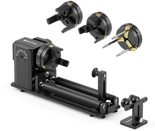 SCULPFUN RA Pro Max 4 in 1 Drehwalze, Drehfutter für S9 S30 Ultra SF-A9 Serie Lasergravierer, Multifunktions-Y-Achsen-Rollen-Gravurmodul für Lasergravur unregelmäßiger runder Objekte