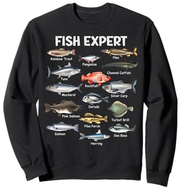 Fish Expert Graphic Herren Kleinkind Jungen Angelbekleidung Kinder Sweatshirt