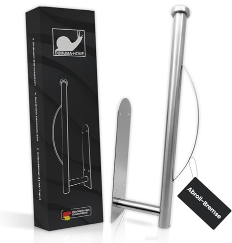 DUMUMA-HOME® Küchenrollenhalter Ohne Bohren,XXL-BASIS,für Zewa Papierrollen,Edelstahl mit Dämpfungseffekt,Selbstklebend,Einhand Bedienbar.Premium Papierrollenhalter für Küche,Bad,Wohnmobil & Werkstatt
