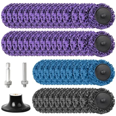 50 discos de lijado CSD de 50 mm, disco de limpieza grueso, para taladro o pulido