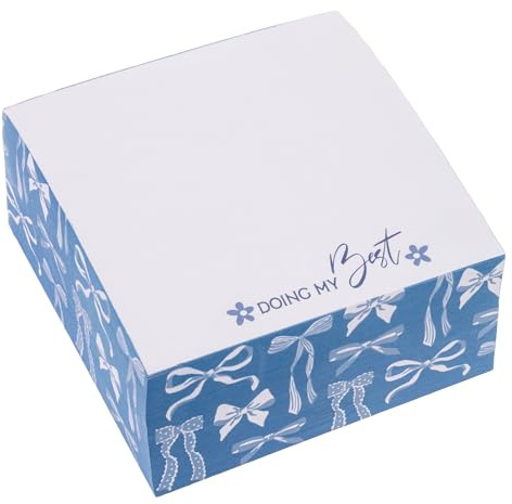 Karma, Block Notepad, 500 Sheet Memo Paper Cube, Non-Sticky Memo Pad Cube for Office, and Home, Bows