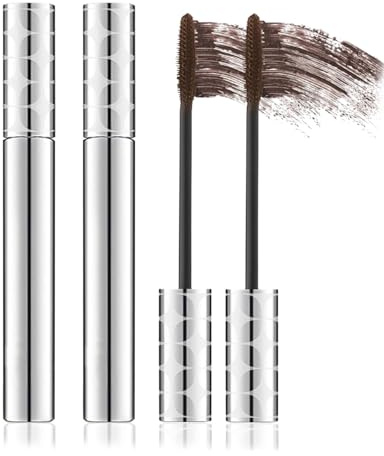 DAFNE Mascara da 2 pezzi per donne mature, mascara volumizzante e allungante impermeabile per ciglia diradate e invecchiate,Delicato sugli occhi sensibili(marrone)