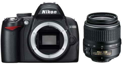 Nikon D3000 SLR digitalkameraset 10 megapixlar