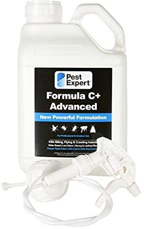 Pest Expert Carpet Moth Killer Spray 5Ltr Formula 'C+' Moth Killer - Fast-Acting & Long-Lasting Control, Professional Strength Approved for Amateur Use - with Free Trigger Hose Sprayer
