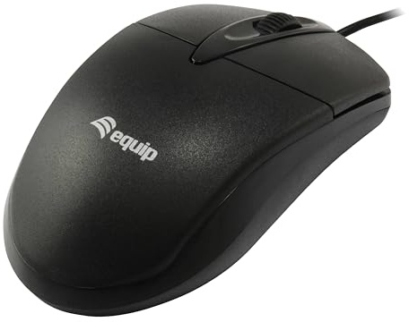 Equip Optisk bordmus, kabel, svart