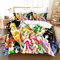 PTNQAZ Anime Sailor Moon Bettwäsche-Set, Kinder, Bettbezug-Sets mit Kissenbezügen, Cartoon-Heimtextil-Dekor, Bettwäsche für Jungen (ohne Bettlaken) (Einzelbett)