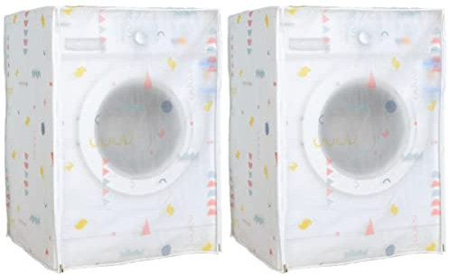 Cabilock 2 Piezas Tapa Exterior Lavadora Secadora Cubierta De Lavadora Transparente a Prueba De Agua Fundas Lavadora Secadora Arandelas Cubierta Protectora Completamente Automatico