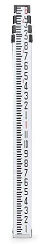 AdirPro Aluminum Grade Rod - Extra Compact Telescoping Measuring Stick with Optical Levels, Locking Button, and 4 Telescopic Sections Comes with Carrying Case (6 FT- 8ths)