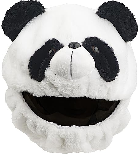 Motorcycle Helmet Cover, Funny Helmet Decoration, Fun Rides and Gifts (Plush Animal, Panda)