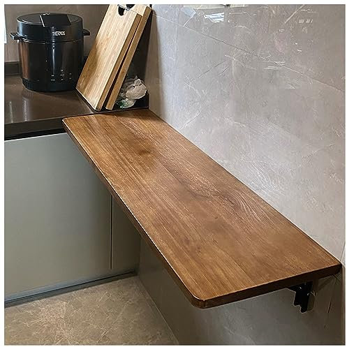 Tavolo Pieghevole A Parete, Tavolo da Bar in Legno, Banco da Lavoro Salvaspazio per Cucina, Lavanderia, Soggiorno, Camera da Letto (Size : 80x45cm/32x18in)