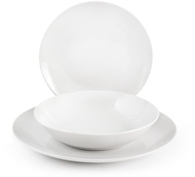 Royal Norfolk Venus Servizio Tavola, 18 Piatti, Porcellana, Bianco