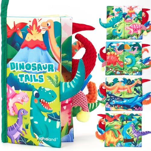 hahaland Baby Books 0-6 Months,Infant Tummy Time Toy Sensory Toys 6 to 12 Months Touch Feel Book Gifts for Boy Girl 0-3 Month Learning Toy Baby Birthday Easter Basket Stuffers (Single)