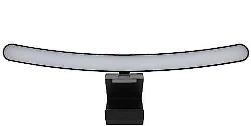 Barra de Luz Curva para Monitor, Lámpara de Monitor de Computadora Tipo C con Luz LED de 3 Colores con Atenuación Continua Mediante Control Táctil, Luz de Erotación Ocular