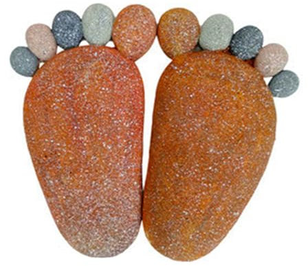 Pietre da Giardino Pietra da Calpestio per Esterni, Set di 2 Pietre, Resina Imitazione Pietra Giardino Stepping Stone, Sentiero Esterno Giardino Prato Decorazione Piede Pietra, 29 X 18 Cm ( Color : Br