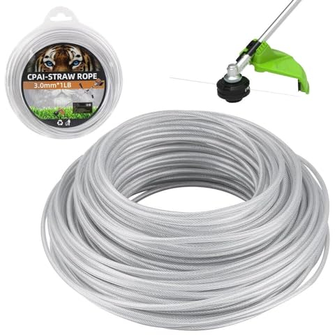 ZOYDP Fil Coupe Bordure Acier 3mm x 45m, Fil Débroussailleuse 3mm, Fil De Tondeuse en Acier pour Débroussailleuse de Jardin, Bobine de Fil Debroussailleuse 3mm Rechange pour Tondeuse à Gazon