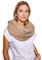 Scandi Linen Musselin Loop Schal Damen, Schlauchschal, Schlauchschal Damen, Musselin Schal Damen, Loop Schal Damen Sommer Leicht, Loop Schal (Beige)