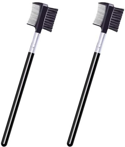 2 PCS Eyebrow Brush and Comb,Makeup Eyelash Comb,Portable Spoolie Brushes for Eyelashes Extension