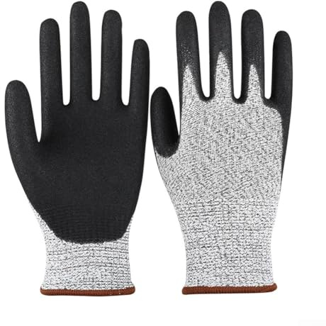 Guantes protectores resistentes a cortes para cocina y jardinería, fabricados con nitrilo para un uso prolongado y seguridad (L)