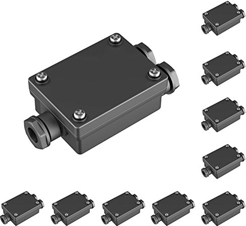 ledscom.de 10 piezas Conector de cable de 2 vías para uso en exteriores, IP68, manguito para cable de 6-8 mm de diámetro