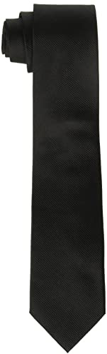 Bruno Piattelli mens Extra Long Solid Silk neckties, Black, One Size US