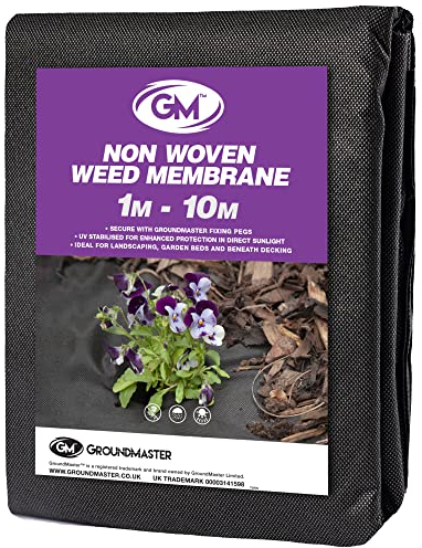 GroundMaster Gartenvlies Wasserdurchlässig (1 m Breit x 10 m Lang) - Unkrautflies für Garten - Leichtes 50g/m² Unkrautvlies - Pflanzfolie Vlies Garten - Schützt vor Unkraut