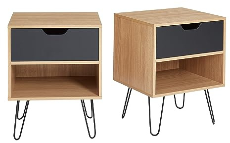 BAÏTA Lot de 2 Tables de Chevet Duo