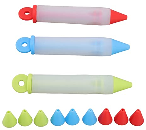 Penna per scrivere alimenti in silicone, kit pennarelli per decorare torte, biscotti, crema, pasticceria, penna per decorare torte fai da te