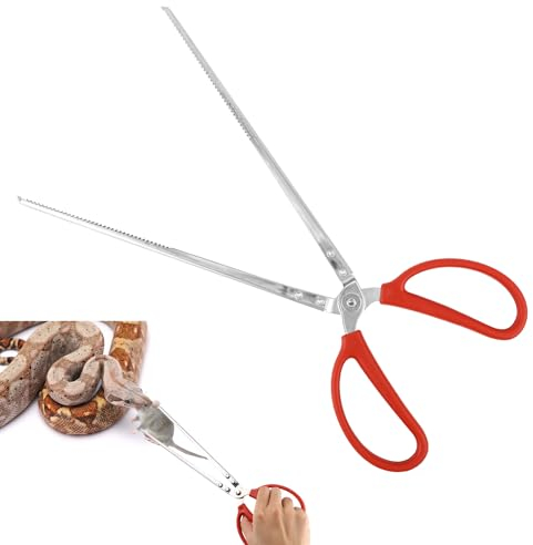 PEUTIER 37,5cm Reptilien-Futterzange, Leicht zu Greifen Schlangen-Futterzange rutschfest Extra Lange Pinzette für Terrarium Axolotl Bartagamen Kugelpython-Aquarium-Zubehör