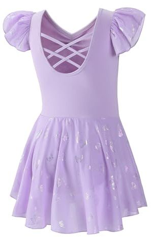 DIPUG Ballet Leotards for Girls Shiny Toddler Dance Leotard Butterfly